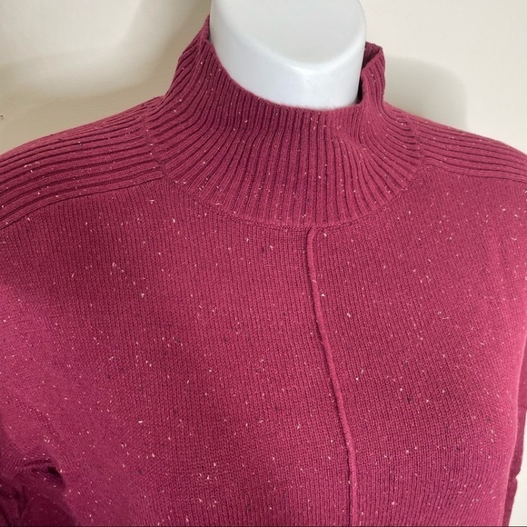 Karen Scott Plus red speckle mock neck sweater NWT 1X - Picture 4 of 6